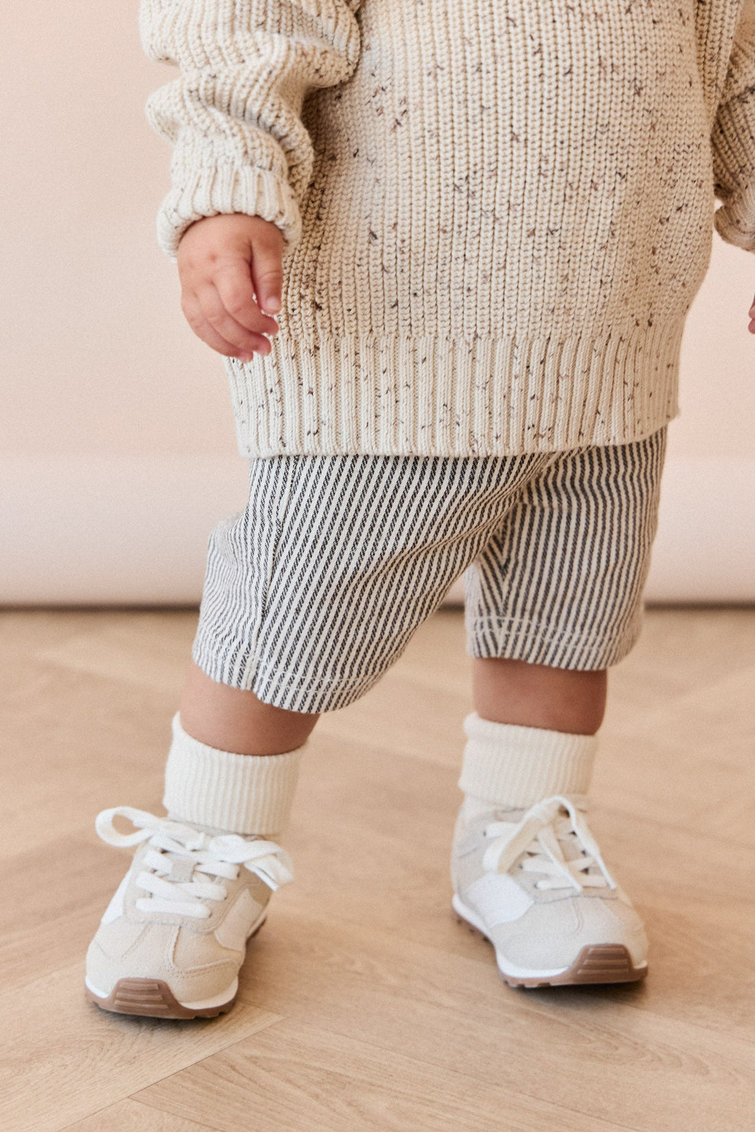 Jude Short - Dark Coffee/Buff Stripe Childrens Short from Jamie Kay Australia