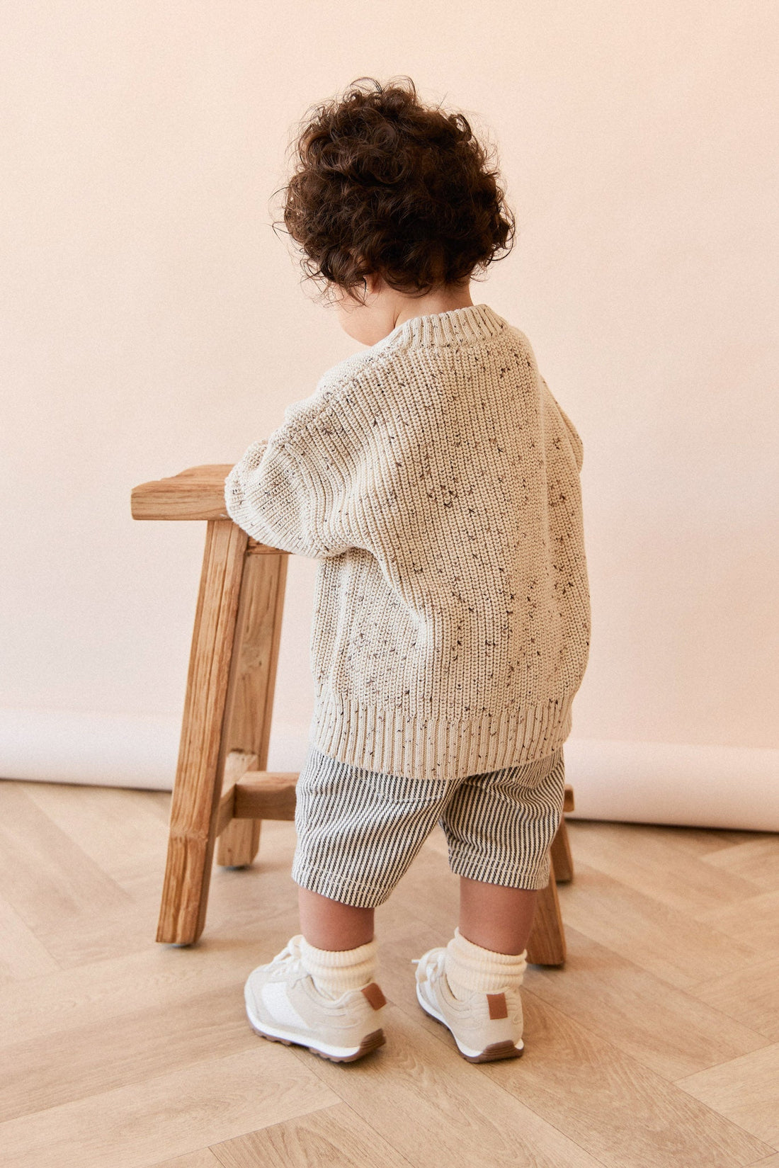 Johan Knit Jumper - Buff Fleck Childrens Jumper from Jamie Kay Australia