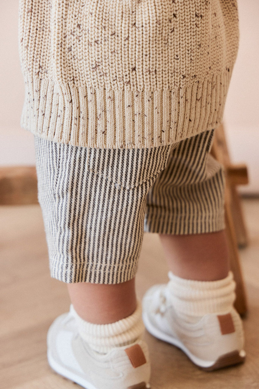Jude Short - Dark Coffee/Buff Stripe Childrens Short from Jamie Kay Australia