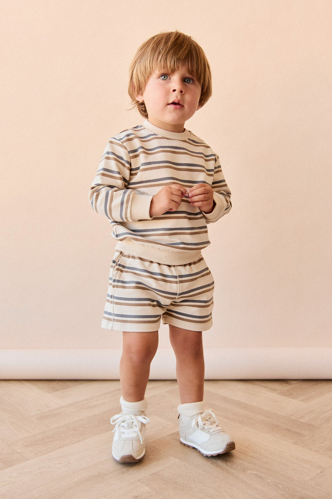 Organic Cotton Jalen Short - Raynor Stripe North Sea Childrens Short from Jamie Kay Australia