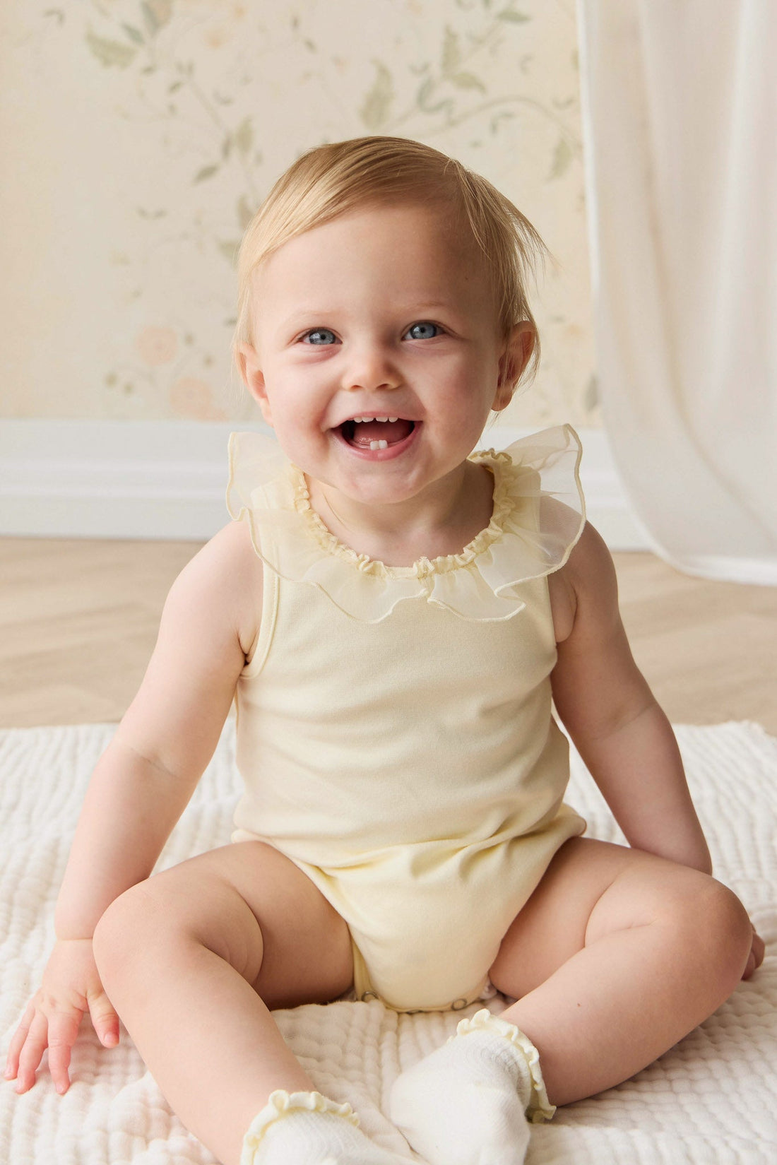 Adalyn Playsuit - Lemon Childrens Playsuit from Jamie Kay Australia