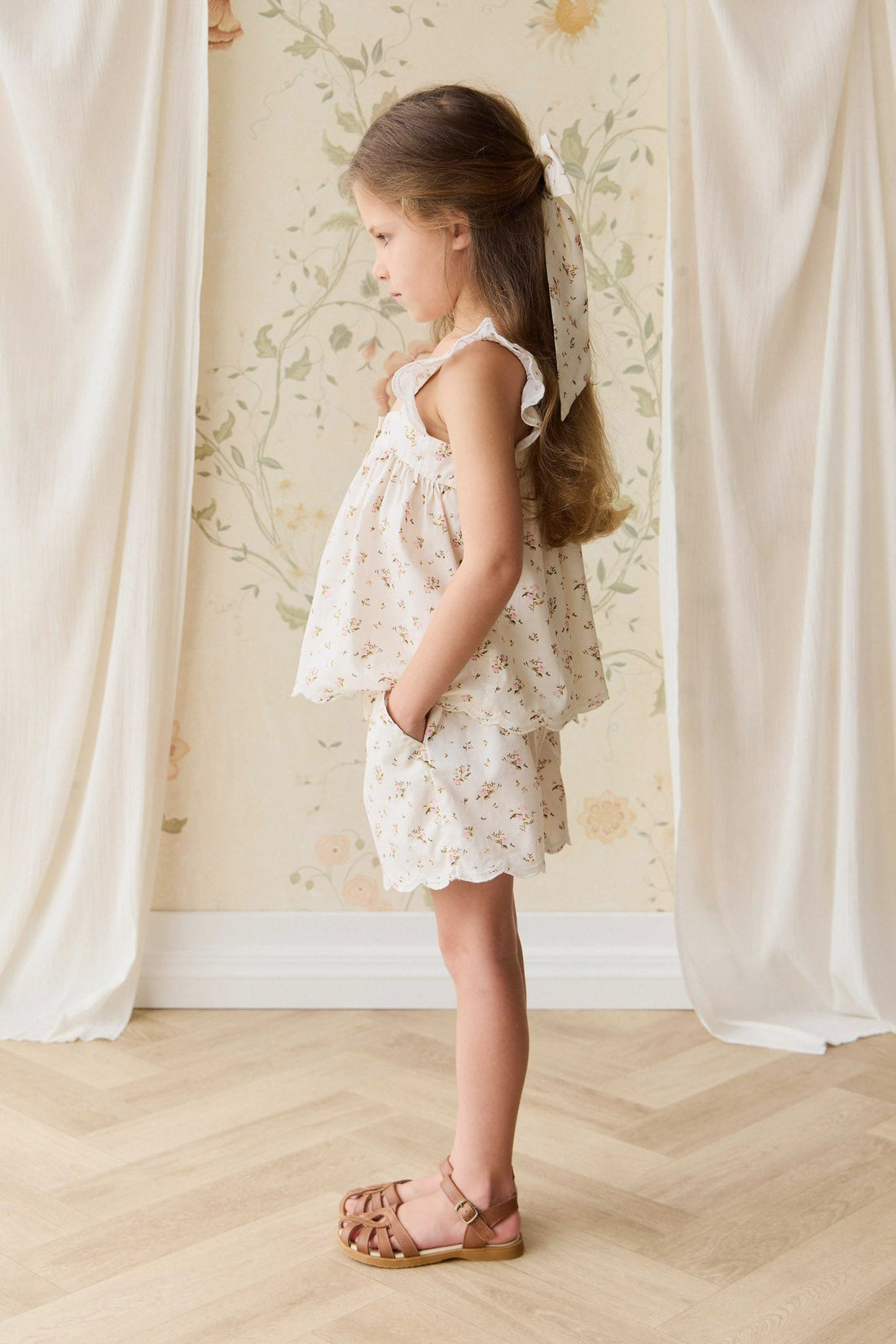 Organic Cotton Haylen Short - Bianca Antique Childrens Short from Jamie Kay Australia