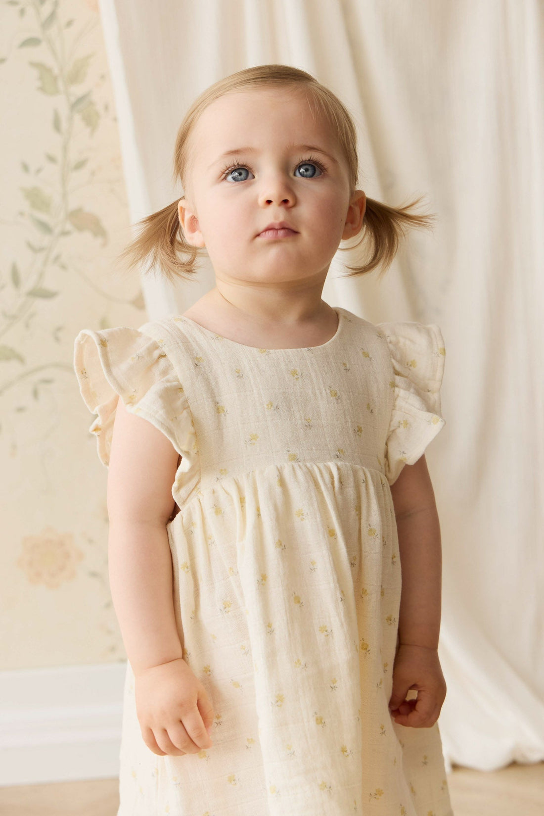 Organic Cotton Muslin Brielle Dress - Vintage Ditsy Childrens Dress from Jamie Kay Australia