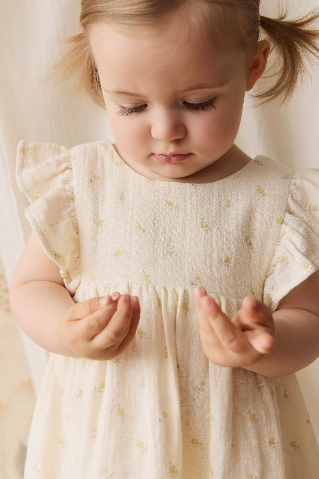 Organic Cotton Muslin Brielle Dress - Vintage Ditsy Childrens Dress from Jamie Kay Australia