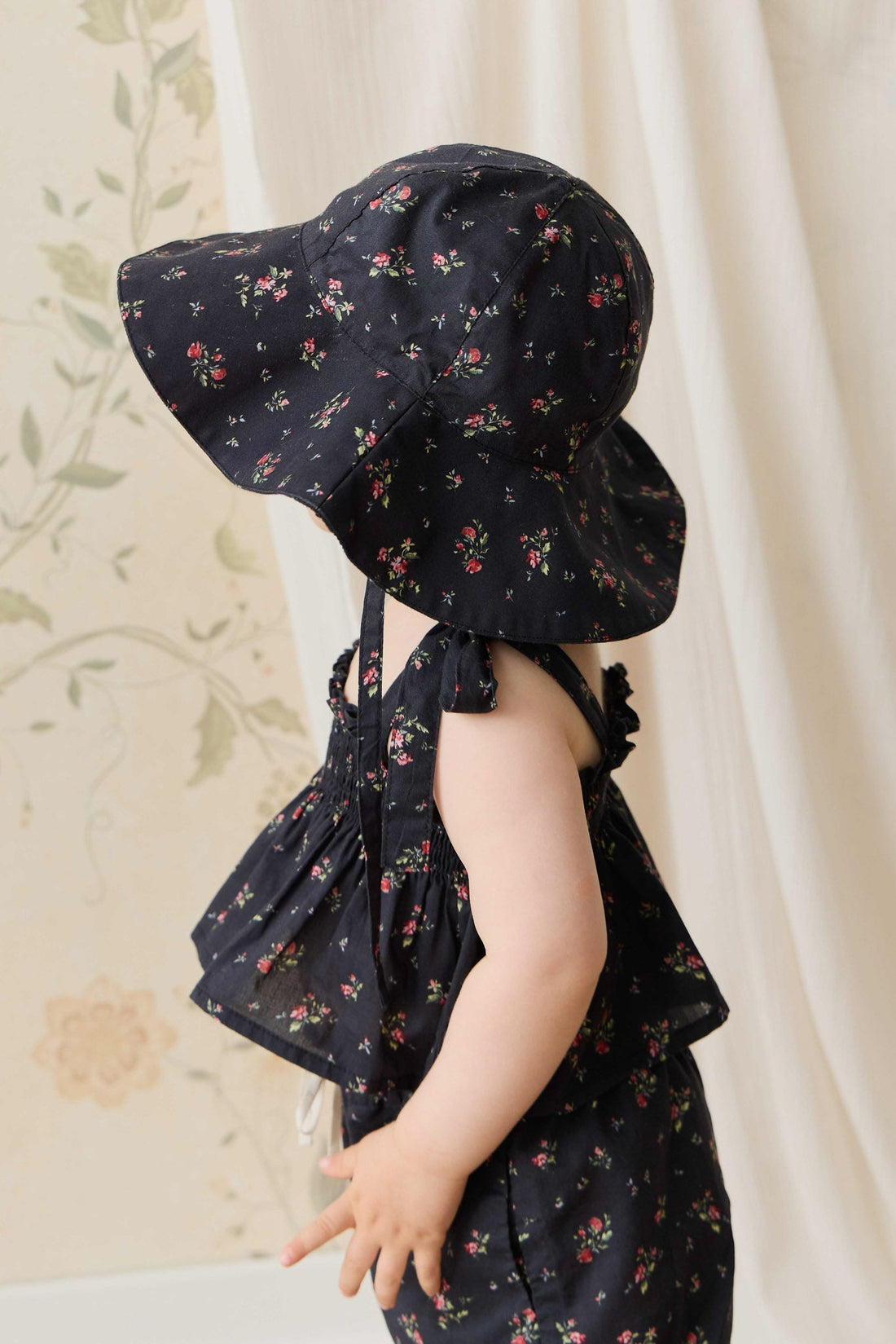 Organic Cotton Noelle Hat - Bianca Noir Childrens Hat from Jamie Kay Australia
