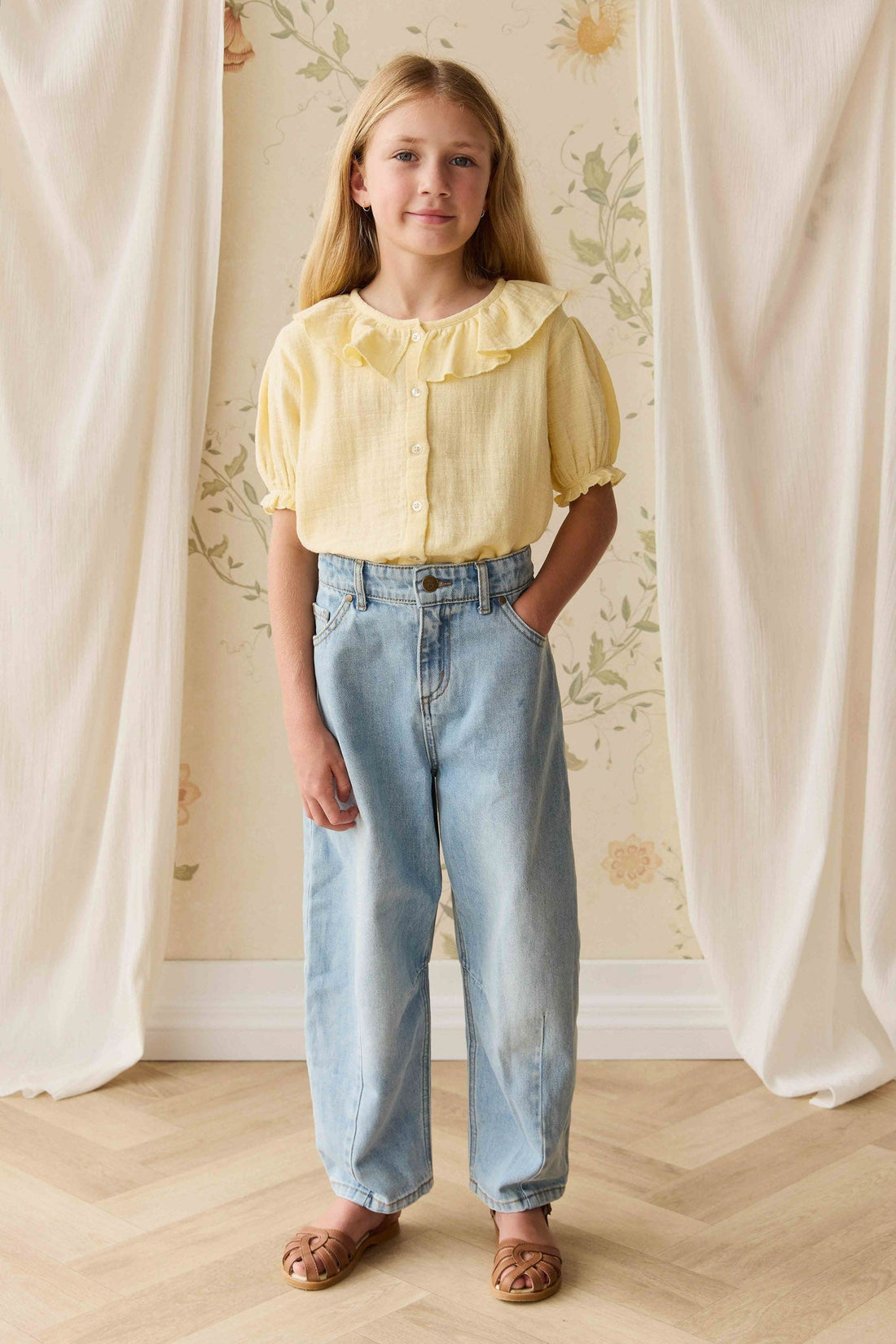 Organic Cotton Muslin Alora Top - Sunshine Childrens Top from Jamie Kay Australia