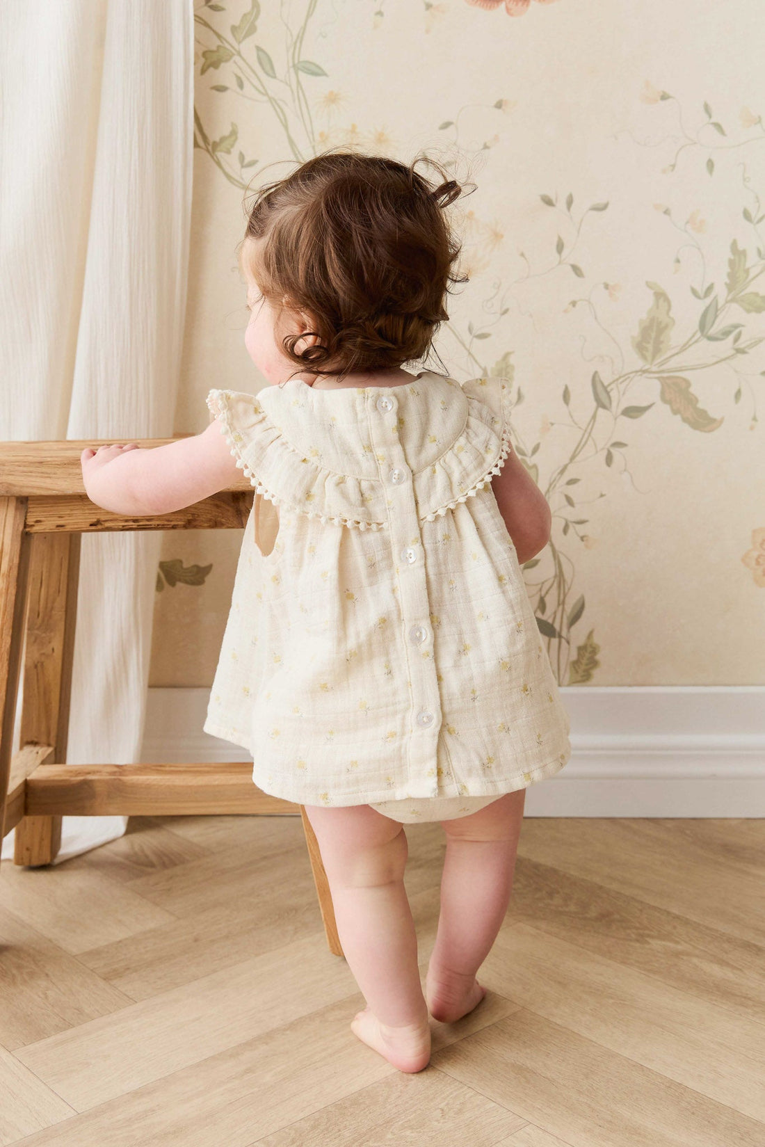 Organic Cotton Muslin Annalise Top - Vintage Ditsy Childrens Top from Jamie Kay Australia