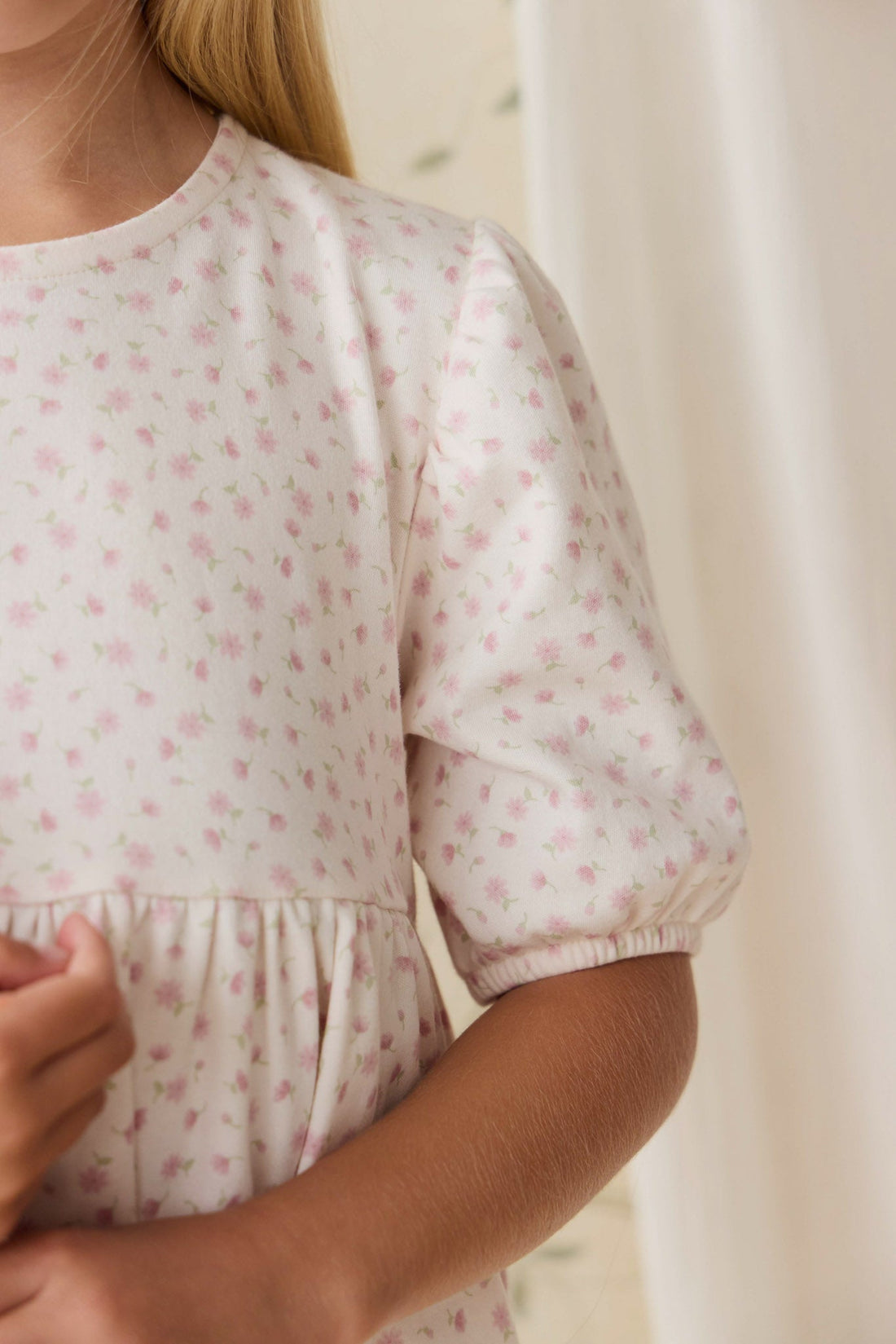 Organic Cotton Rosie Dress - Victoria Blush Childrens Dress from Jamie Kay Australia