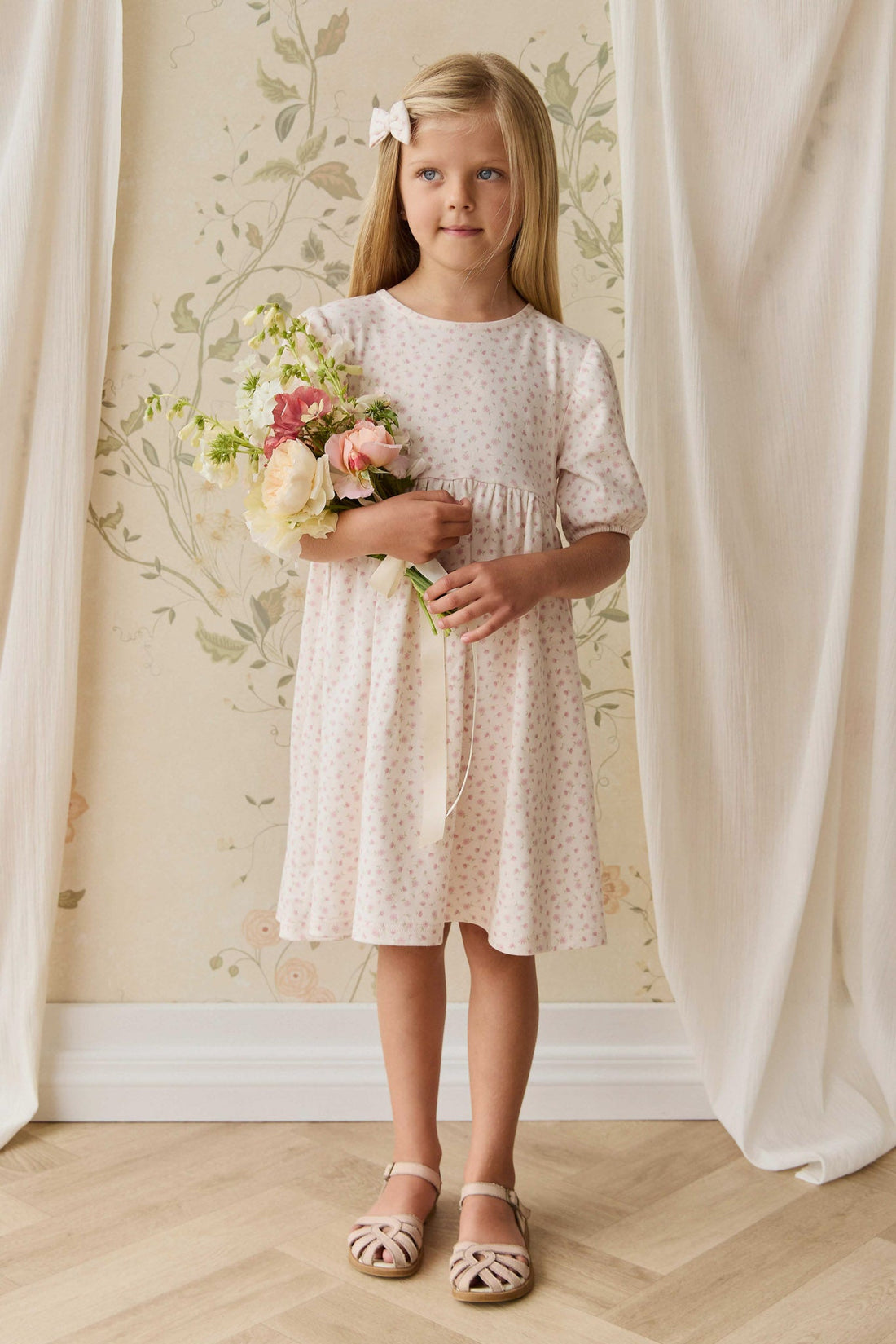 Organic Cotton Rosie Dress - Victoria Blush Childrens Dress from Jamie Kay Australia