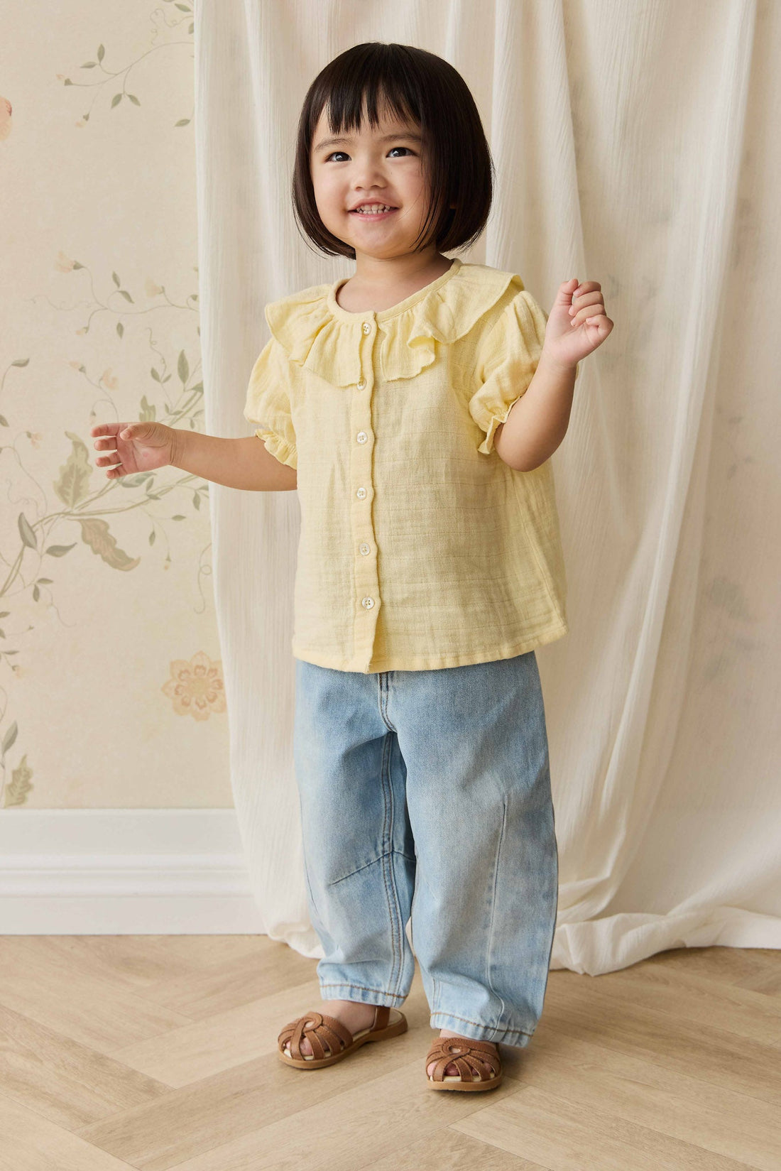 Organic Cotton Muslin Alora Top - Sunshine Childrens Top from Jamie Kay Australia