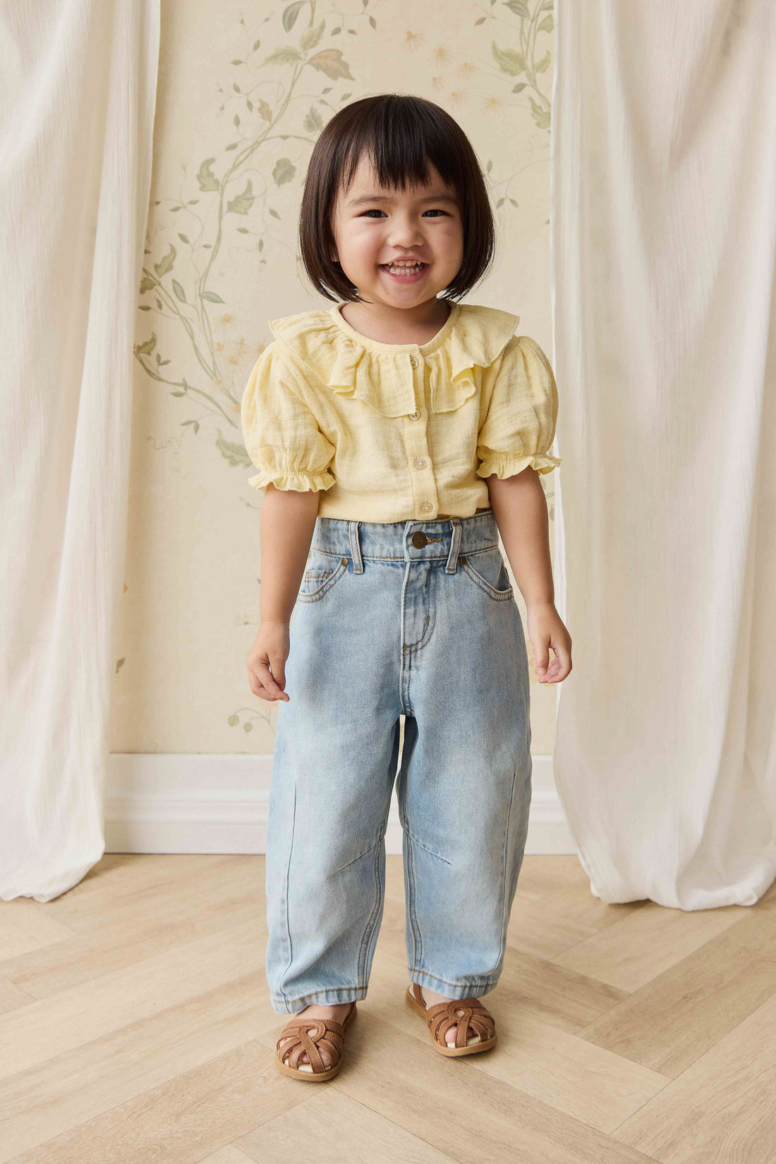 Organic Cotton Muslin Alora Top - Sunshine Childrens Top from Jamie Kay Australia