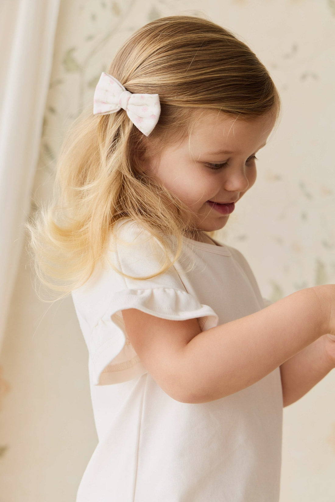 Organic Cotton Noelle 2pk Bow - Victoria Blush Childrens Bow from Jamie Kay Australia