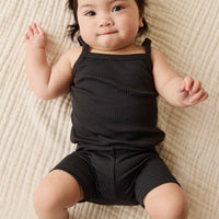 Organic Cotton Modal Singlet Bodysuit - Ebony Childrens Bodysuit from Jamie Kay Australia