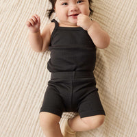 Organic Cotton Modal Elisa Bike Short - Ebony Childrens Short from Jamie Kay Australia