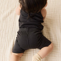 Organic Cotton Modal Singlet Bodysuit - Ebony Childrens Bodysuit from Jamie Kay Australia