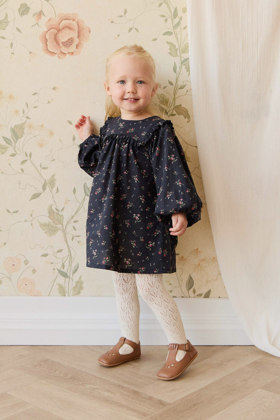 Organic Cotton Amira Dress - Bianca Noir Childrens Dress from Jamie Kay Australia