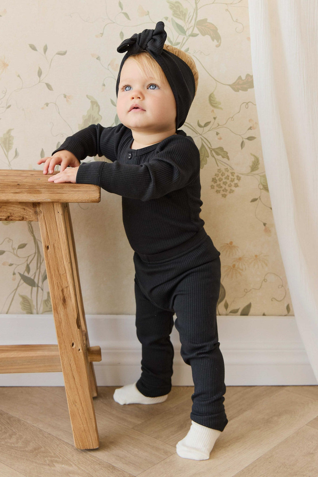 Organic Cotton Modal Everyday Legging - Ebony Childrens Legging from Jamie Kay Australia