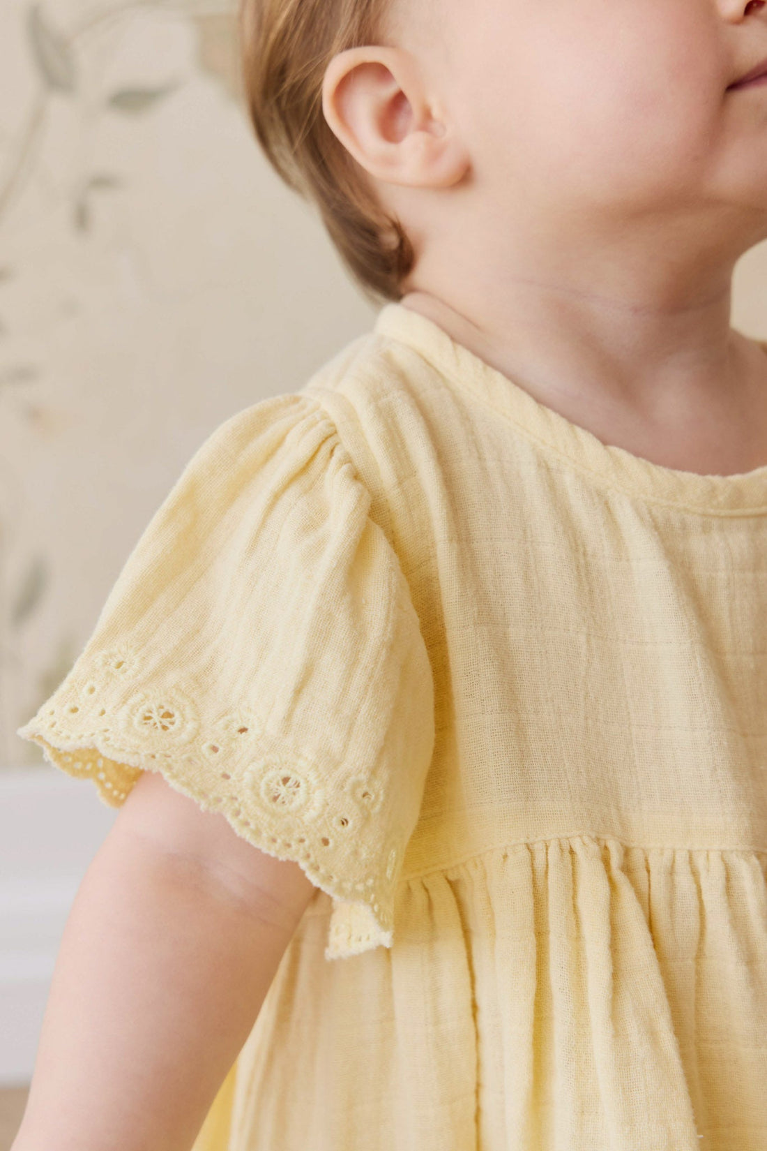Organic Cotton Muslin Phillipa Dress - Sunshine Childrens Dress from Jamie Kay Australia