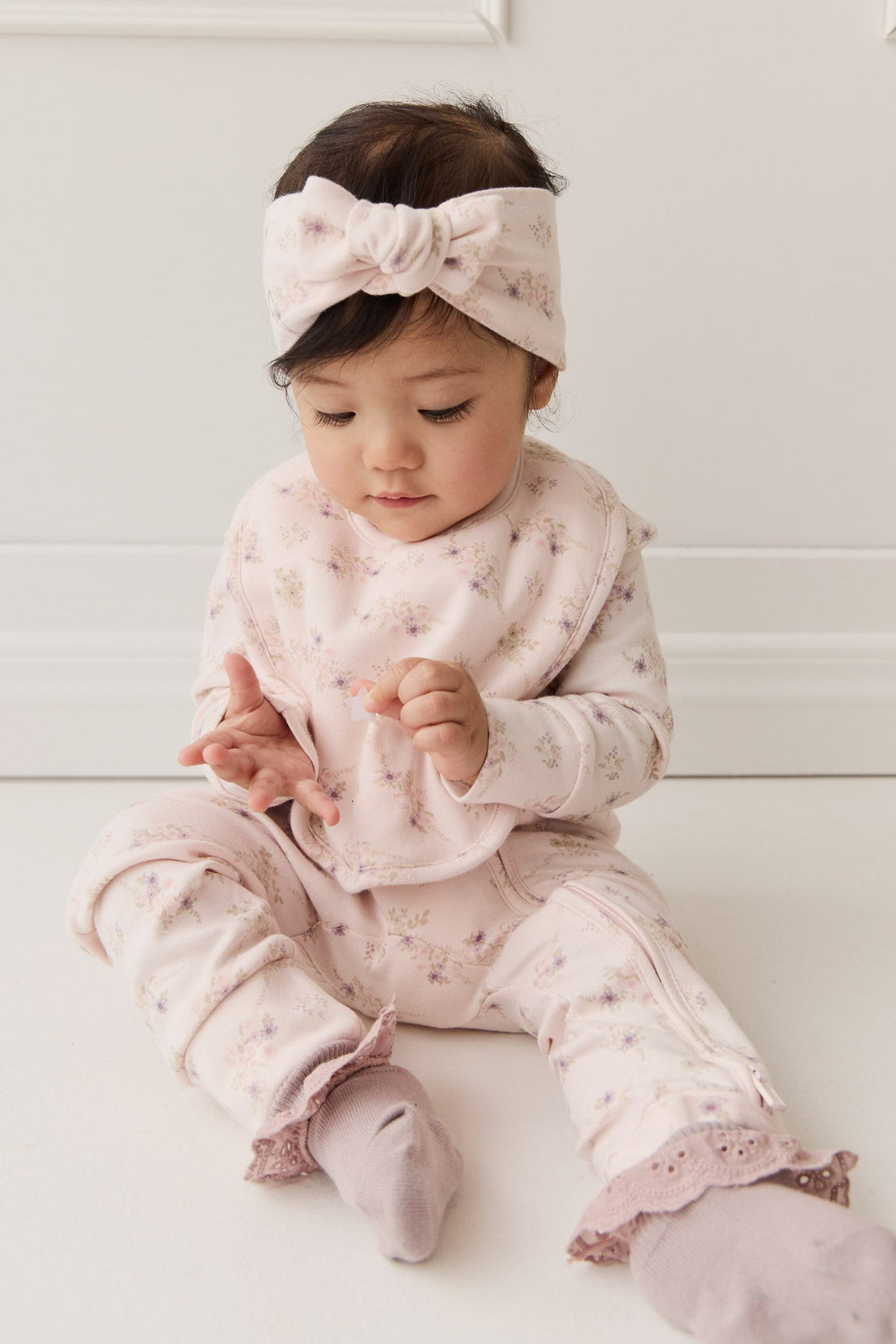 Organic Cotton Headband - Sweet Pea Floral Childrens Headband from Jamie Kay Australia
