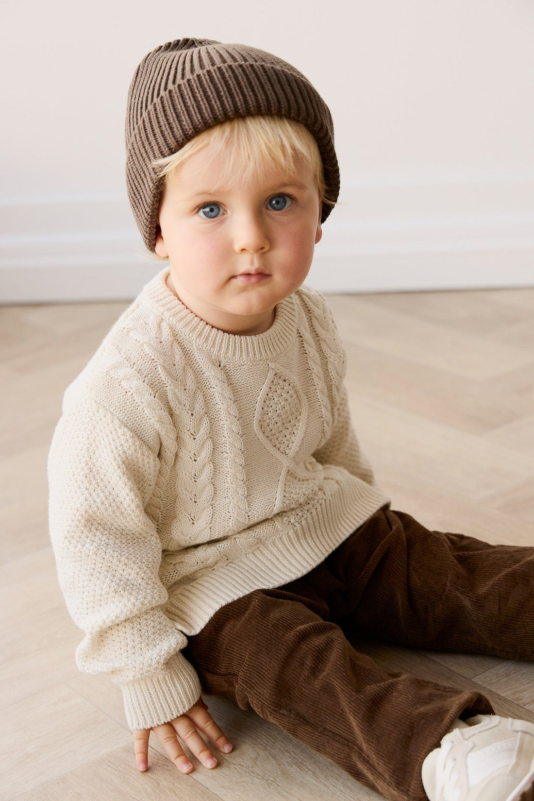 Adam Knit Jumper - Cloud Childrens Jumper from Jamie Kay Australia