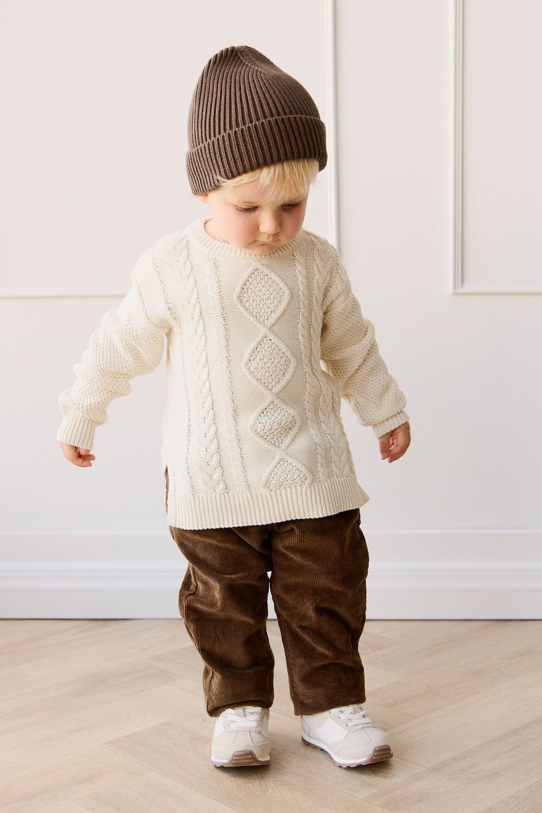 Adam Knit Jumper - Cloud Childrens Jumper from Jamie Kay Australia