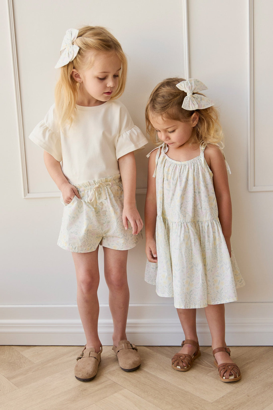 Organic Cotton Neve Short - Daphne Egret Childrens Short from Jamie Kay Australia