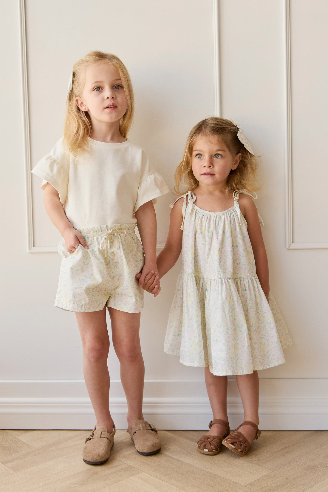 Organic Cotton Winnie Dress - Daphne Egret Childrens Dress from Jamie Kay Australia