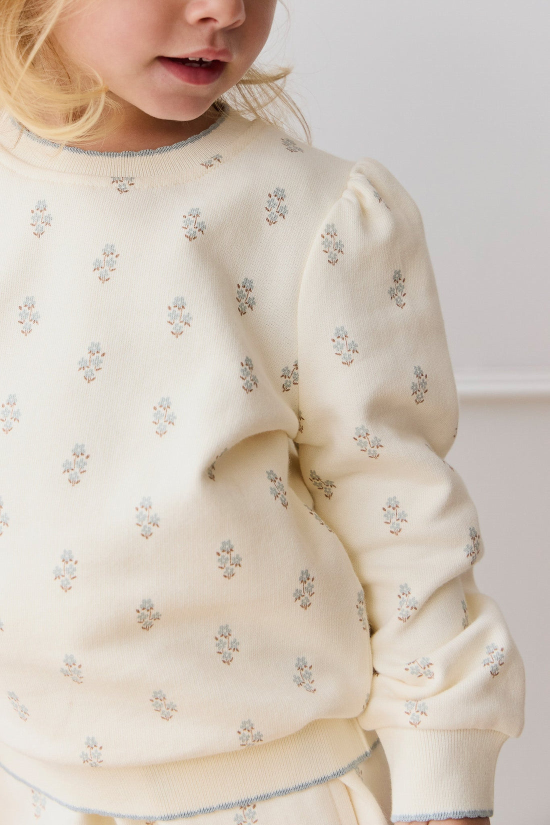 Organic Cotton Monroe Sweatshirt - Rachelle Blue Fox Childrens Top from Jamie Kay Australia