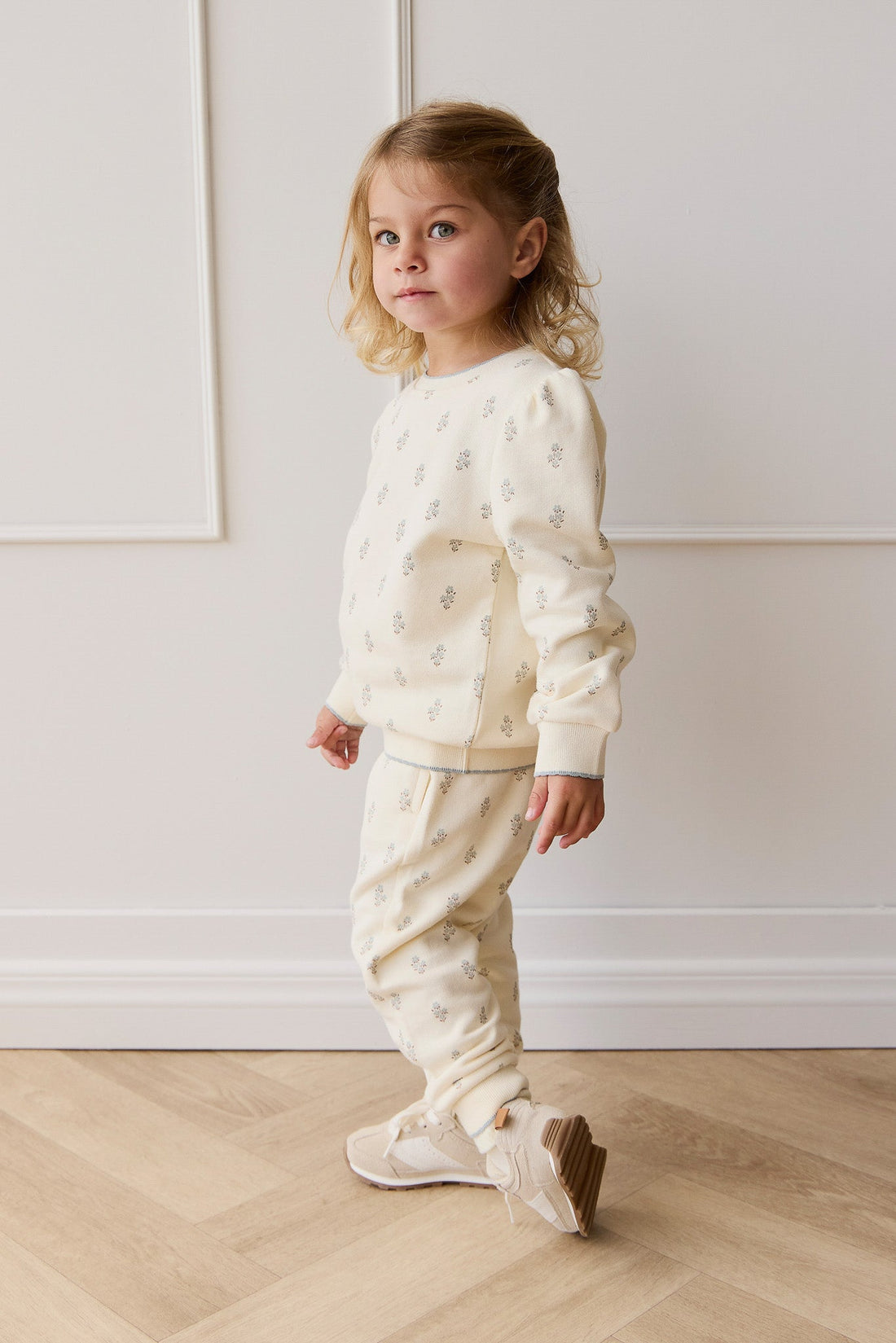 Organic Cotton Monroe Track Pant - Rachelle Blue Fox Childrens Pant from Jamie Kay Australia