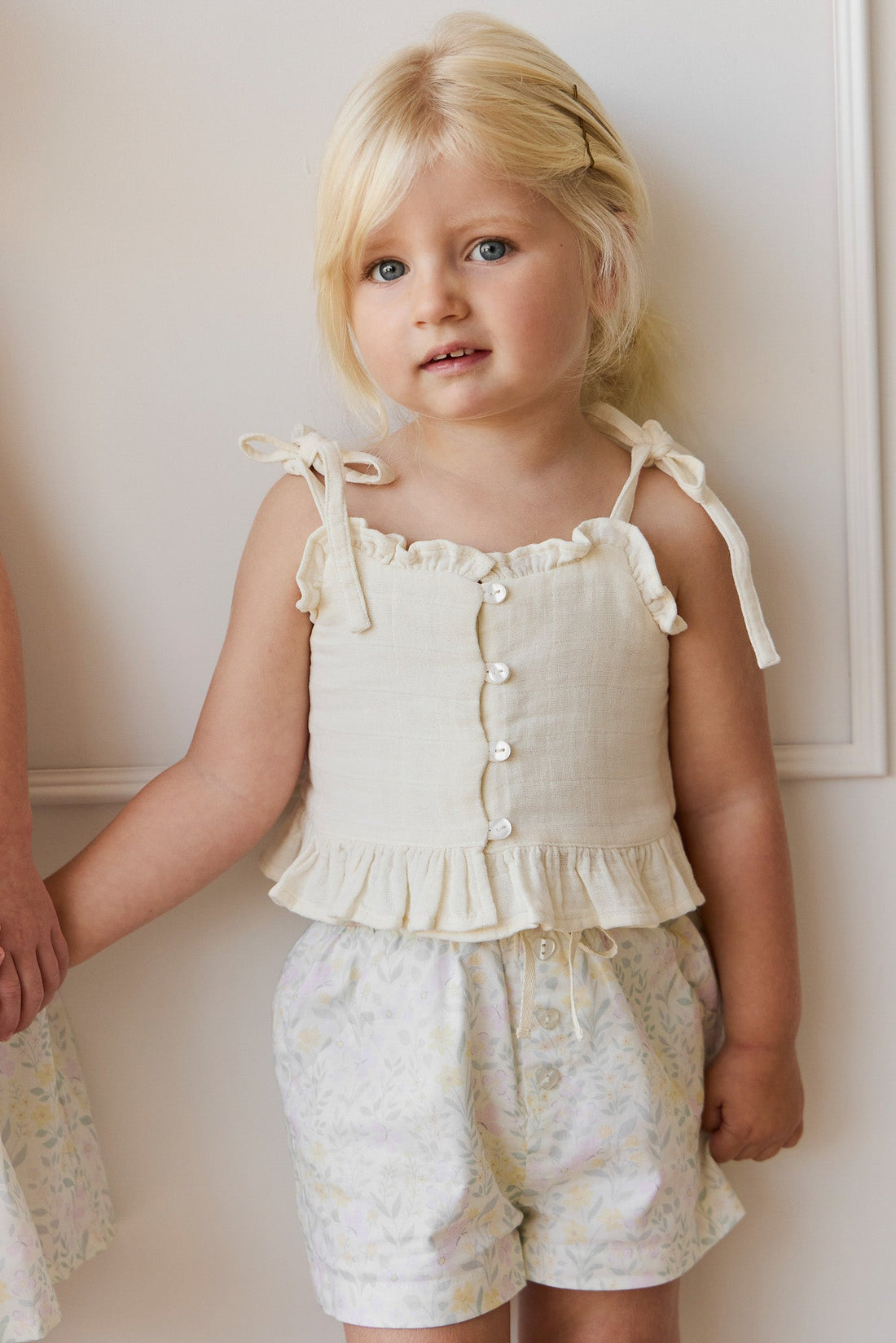 Organic Cotton Muslin Mirabel Top - Parchment Childrens Top from Jamie Kay Australia