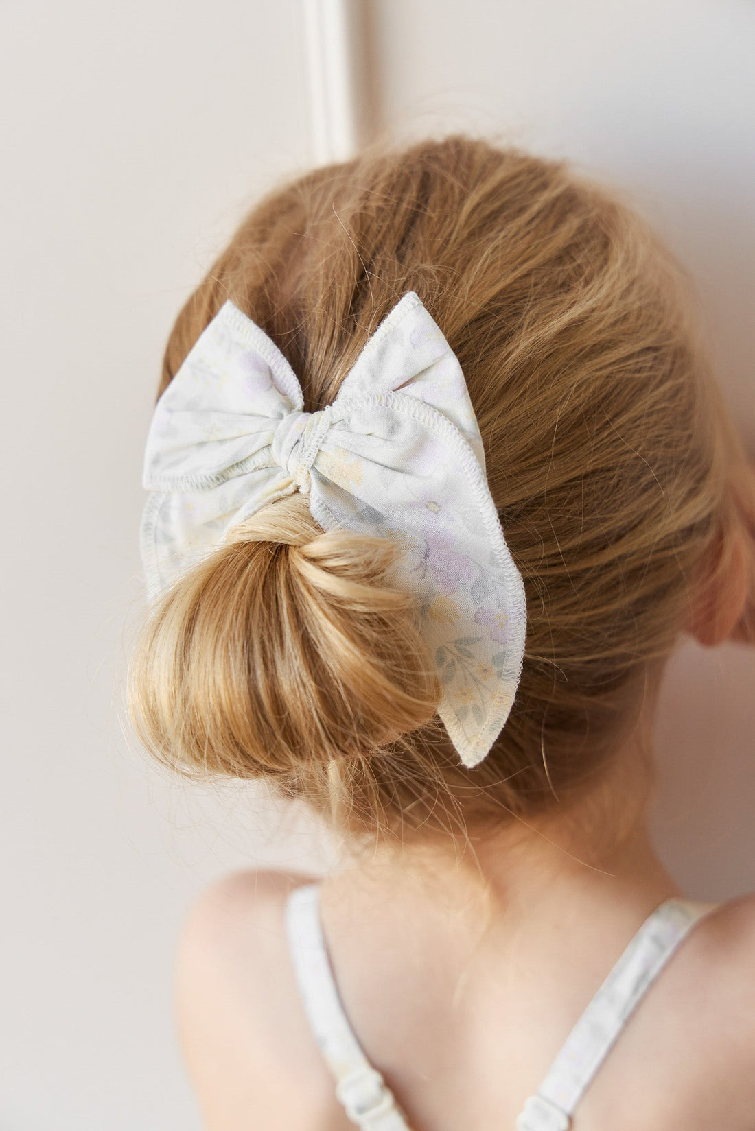 Organic Cotton Bow - Daphne Egret Childrens Bow from Jamie Kay Australia