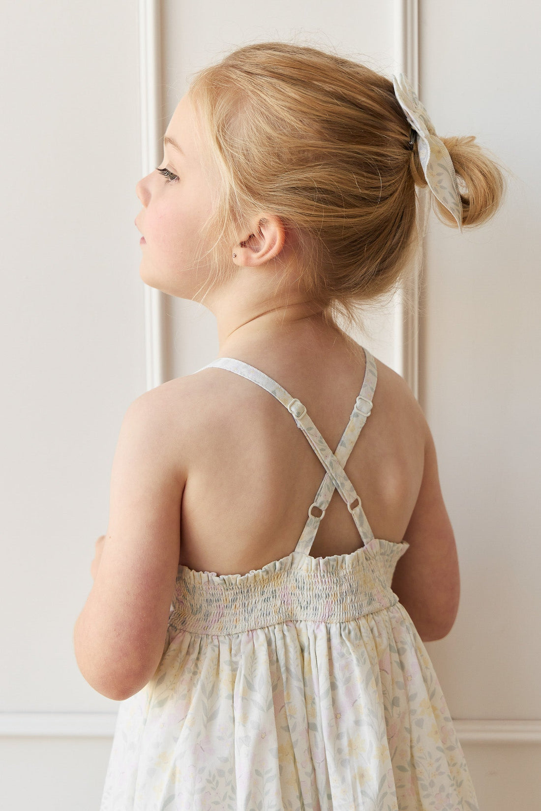 Organic Cotton Pippa Dress - Daphne Egret Childrens Dress from Jamie Kay Australia