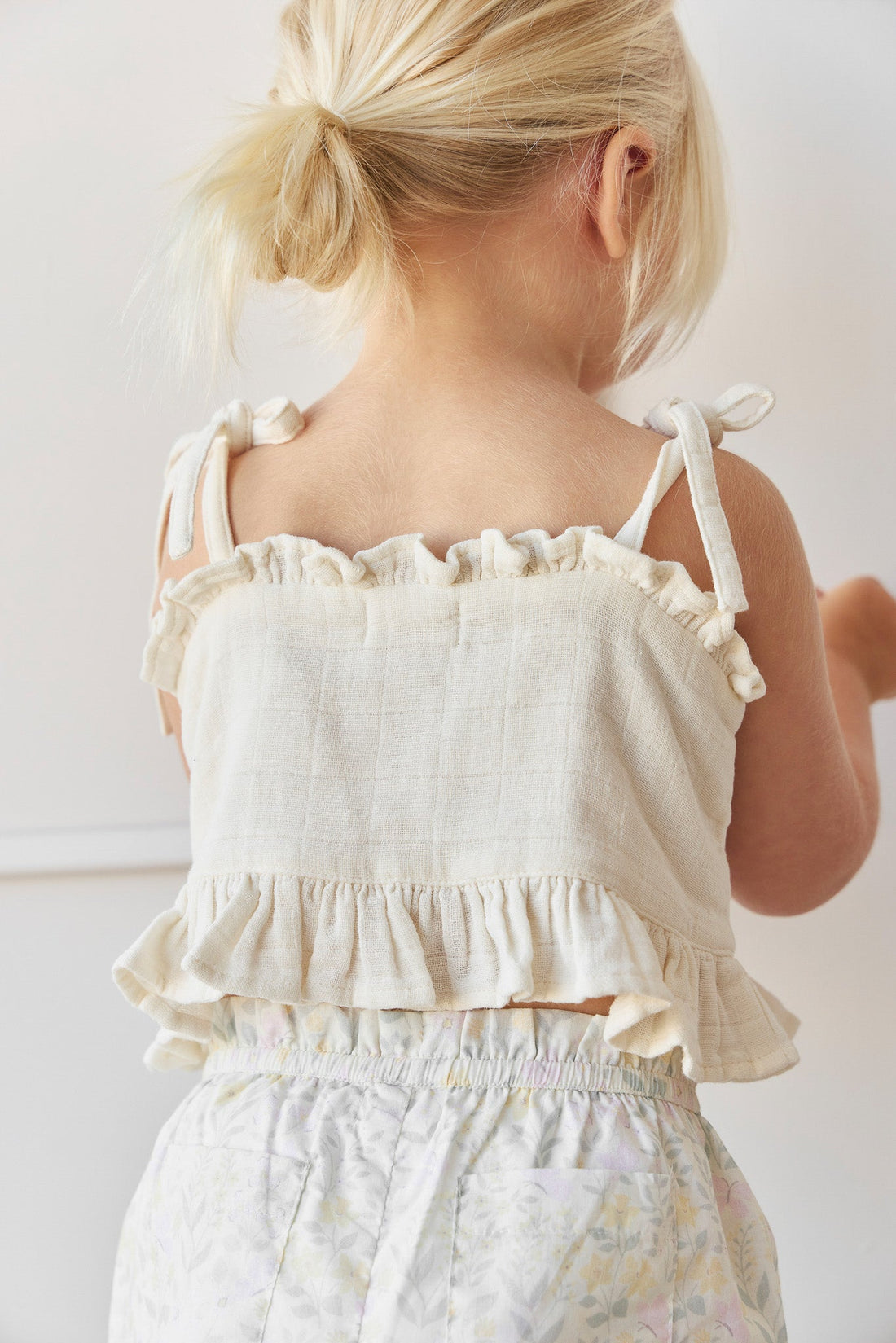 Organic Cotton Muslin Mirabel Top - Parchment Childrens Top from Jamie Kay Australia