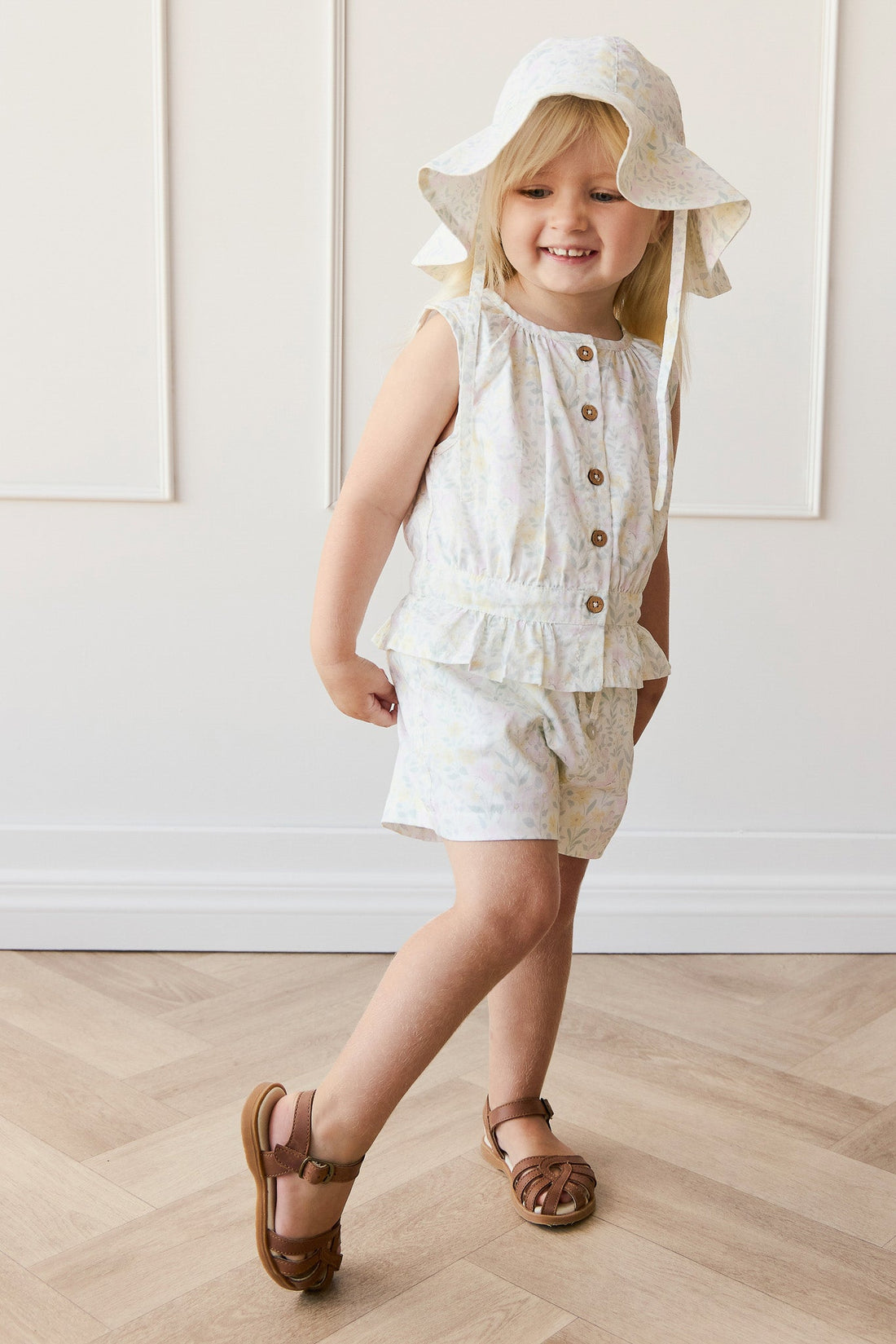 Organic Cotton McCenna Top - Daphne Egret Childrens Top from Jamie Kay Australia