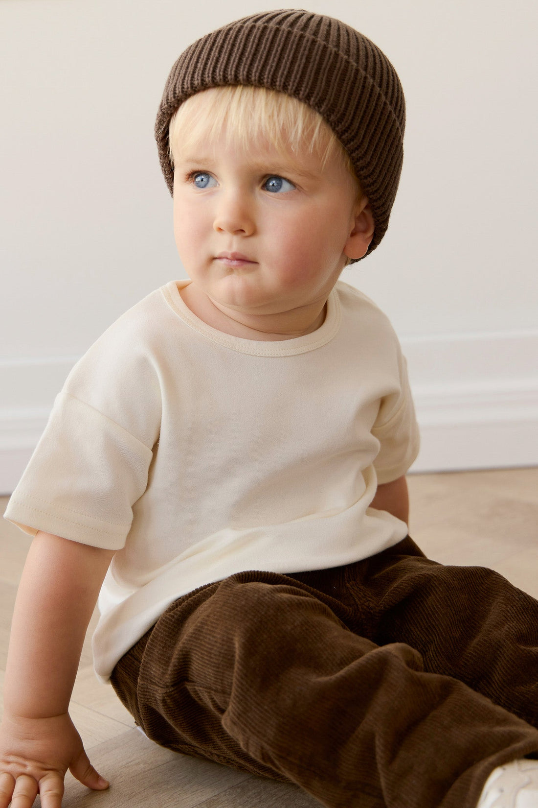 Pima Cotton Hunter Tee - Cloud Childrens Top from Jamie Kay Australia