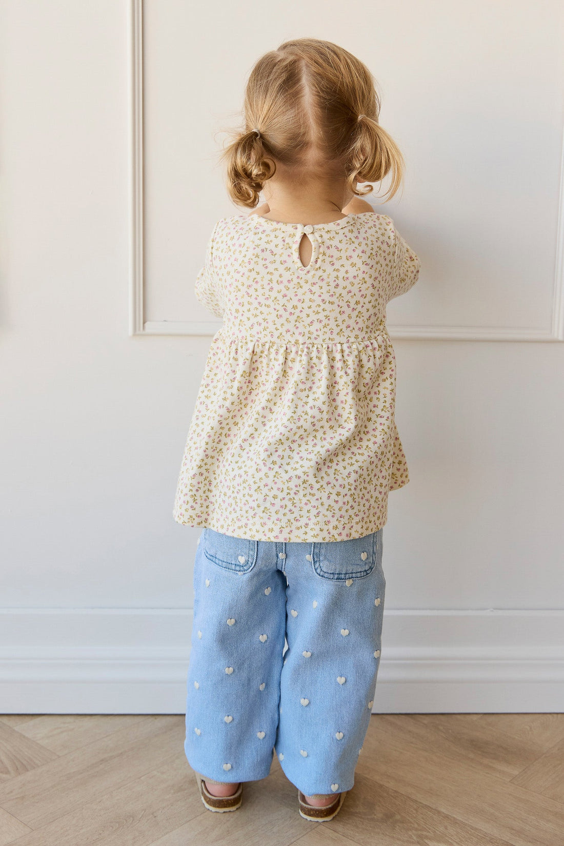 Organic Cotton Sage Top - Pippa Pink Childrens Top from Jamie Kay Australia