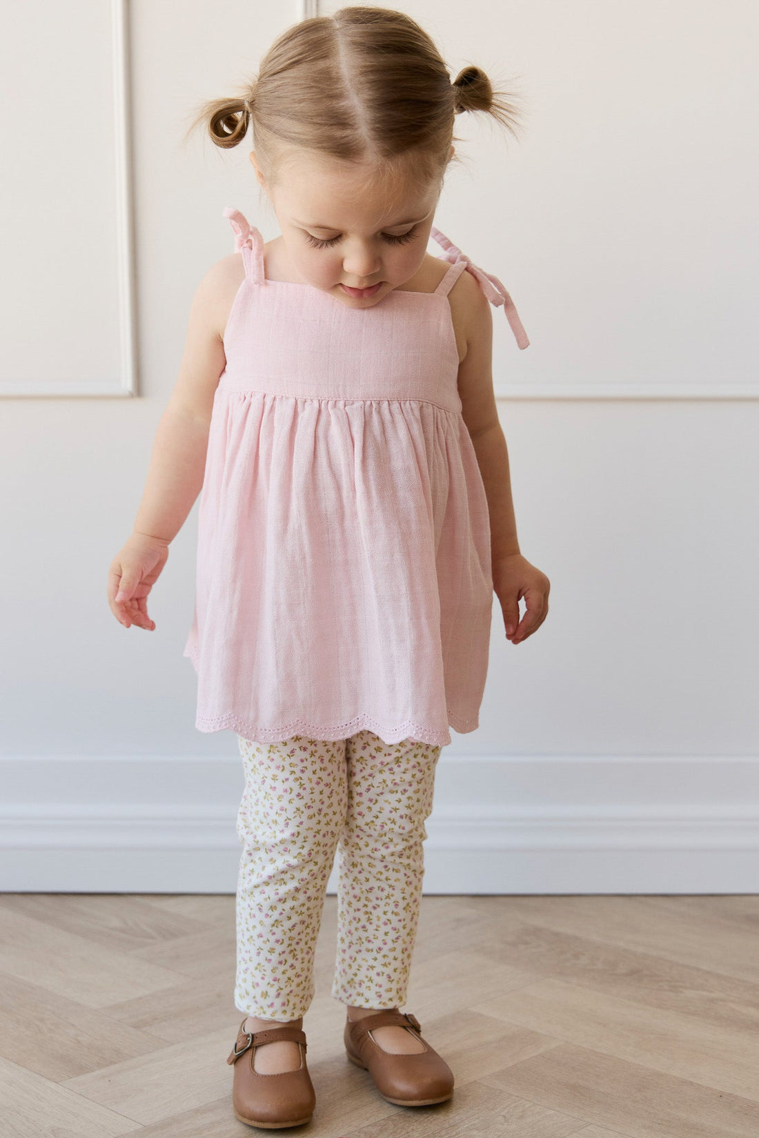 Organic Cotton Everyday Legging - Pippa Pink Childrens Legging from Jamie Kay Australia