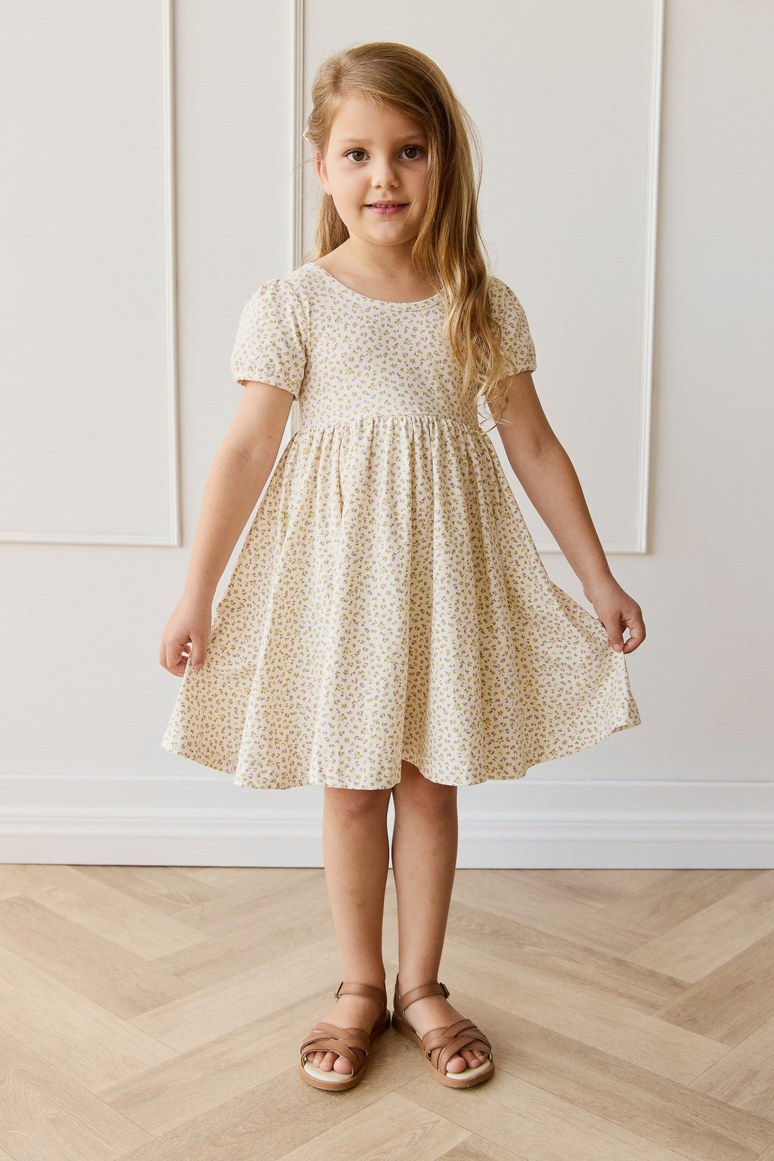 Organic Cotton Meadow Dress - Pippa Pink Childrens Dress from Jamie Kay Australia