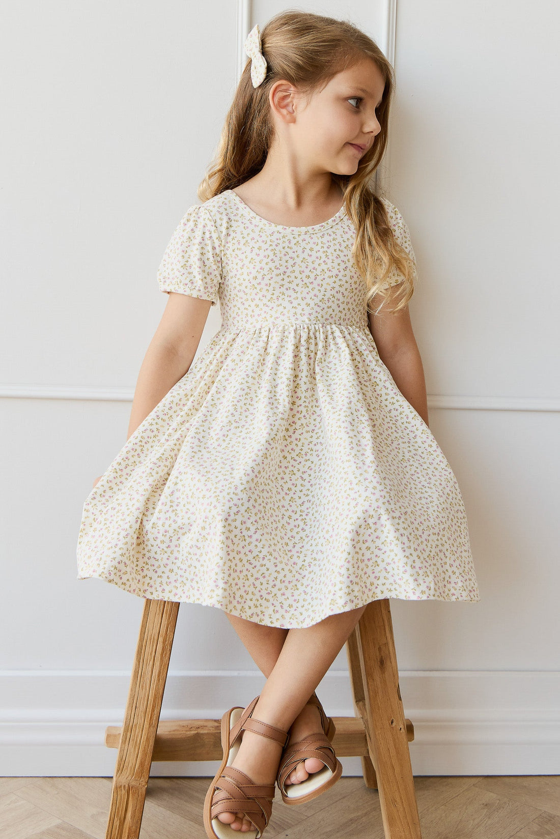Organic Cotton Meadow Dress - Pippa Pink Childrens Dress from Jamie Kay Australia