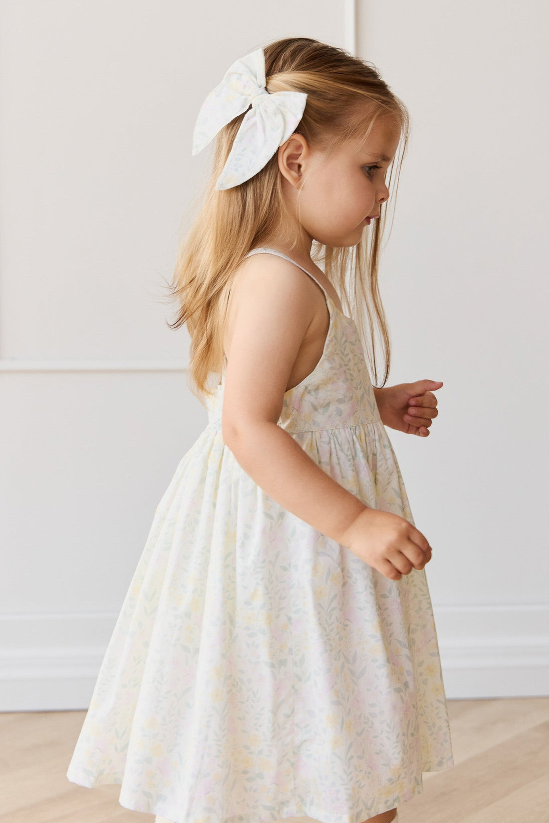 Organic Cotton Pippa Dress - Daphne Egret Childrens Dress from Jamie Kay Australia