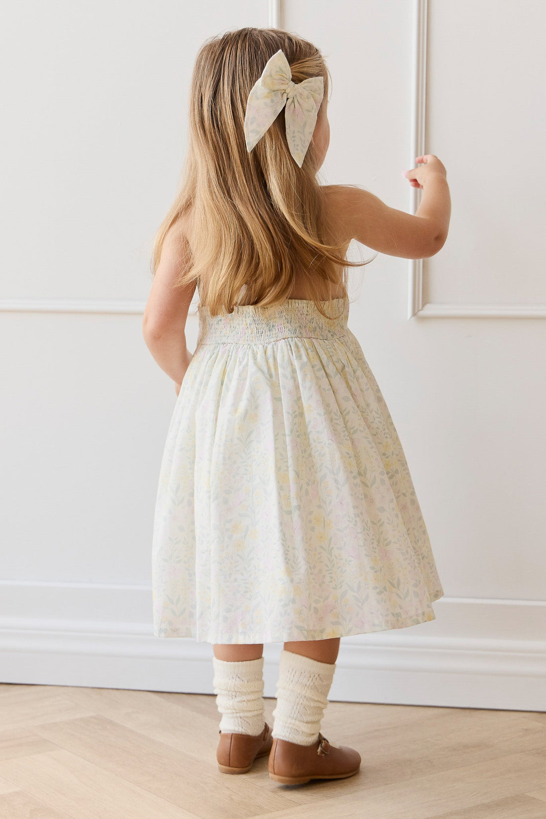 Organic Cotton Pippa Dress - Daphne Egret Childrens Dress from Jamie Kay Australia