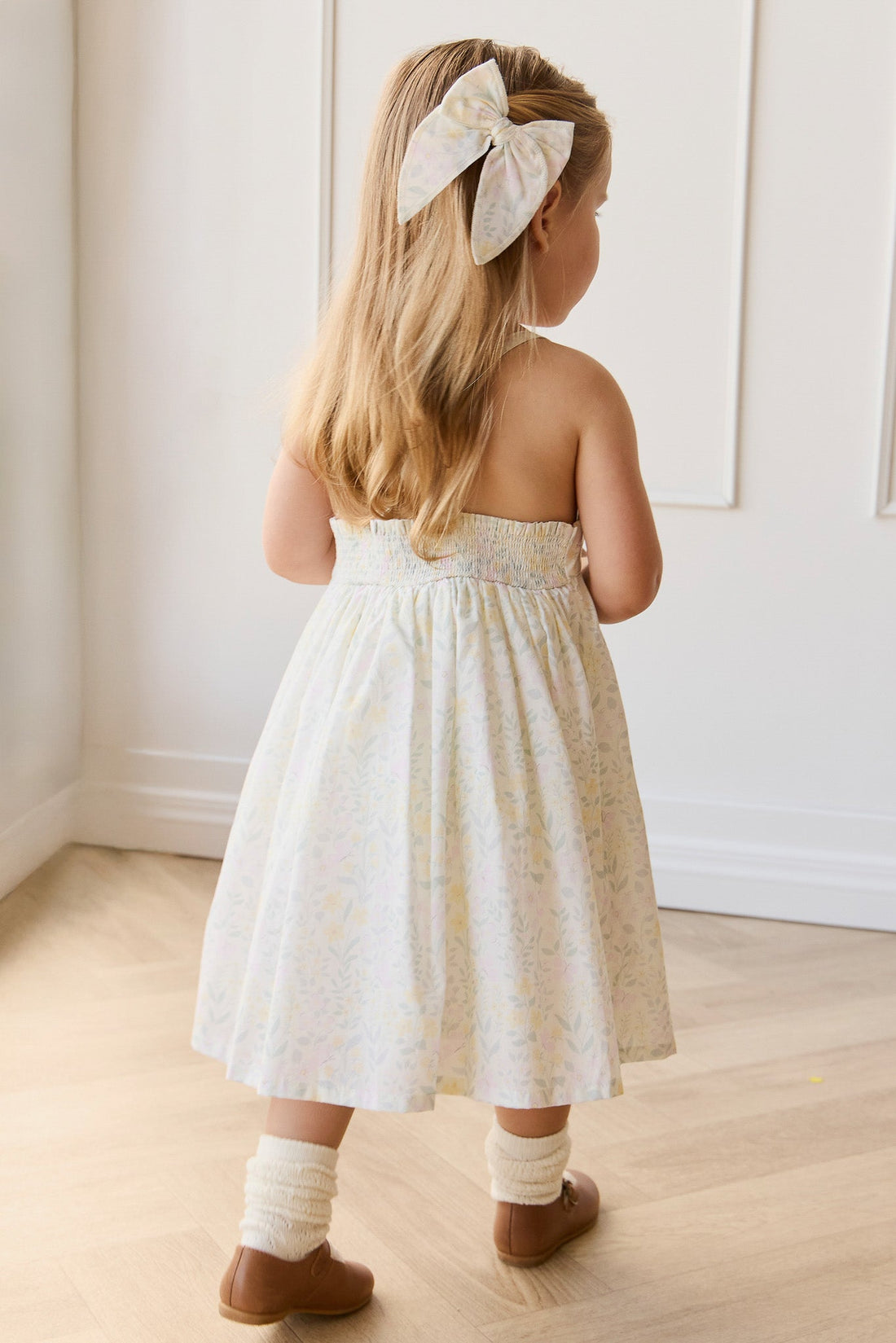 Organic Cotton Pippa Dress - Daphne Egret Childrens Dress from Jamie Kay Australia