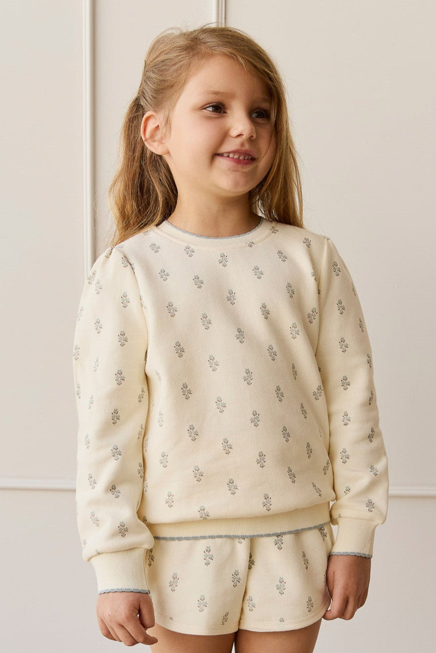 Organic Cotton Monroe Sweatshirt - Rachelle Blue Fox Childrens Top from Jamie Kay Australia