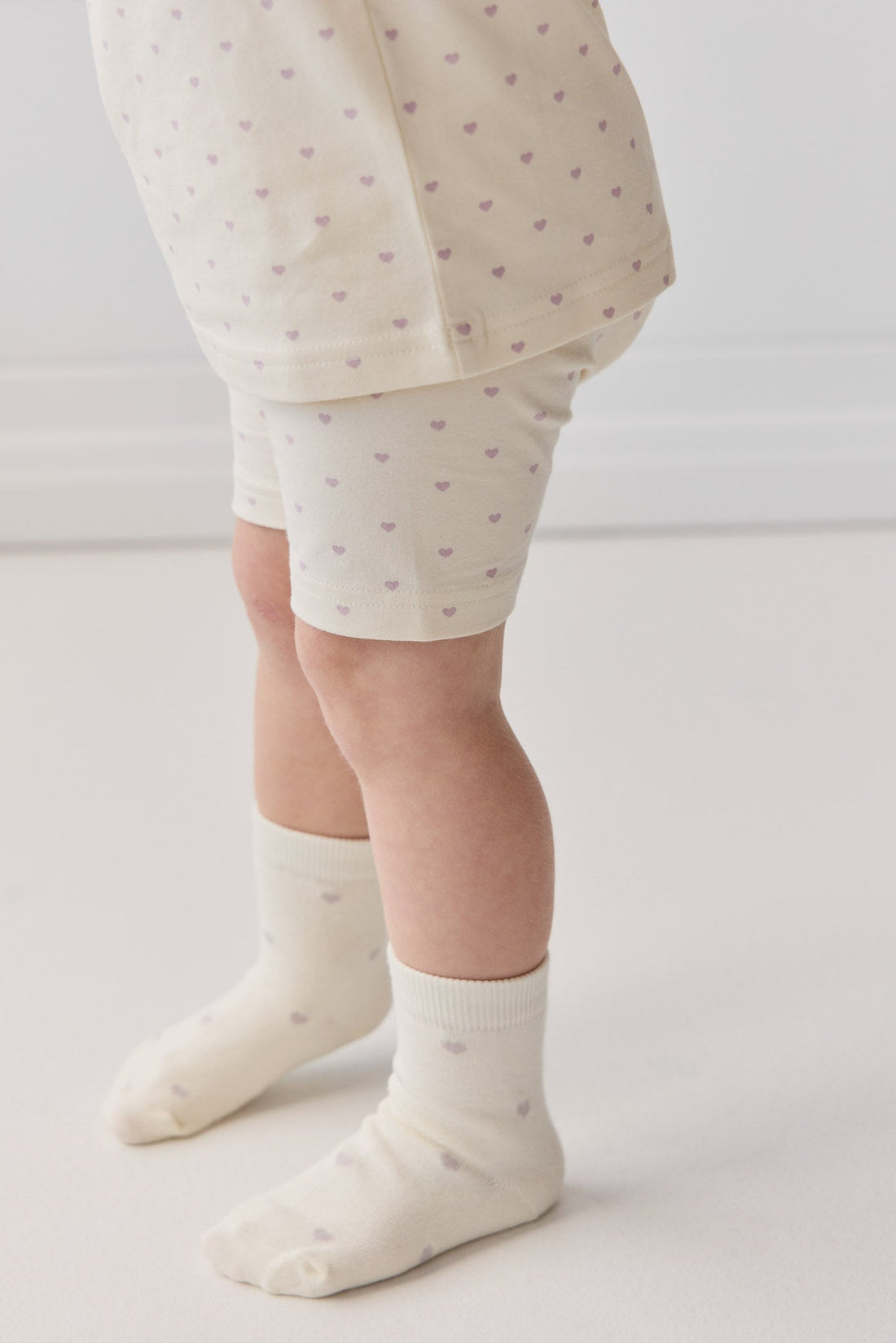 Organic Cotton Skye Short Sleeve Pyjama Set - Mon Amour Vintage Violet Childrens Pyjama from Jamie Kay Australia