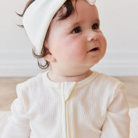 Organic Cotton Modal Lilian Headband - Milk Childrens Headband from Jamie Kay Australia