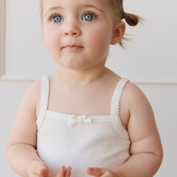 Organic Cotton Modal Singlet - Milk Childrens Singlet from Jamie Kay Australia