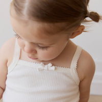 Organic Cotton Modal Singlet - Milk Childrens Singlet from Jamie Kay Australia