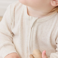 Organic Cotton Modal Frankie Onepiece - Oatmeal Marle Childrens Onepiece from Jamie Kay Australia