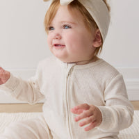 Organic Cotton Modal Lilian Headband - Oatmeal Marle Childrens Headband from Jamie Kay Australia