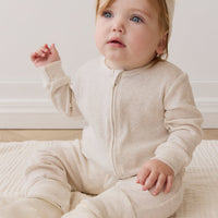 Organic Cotton Modal Frankie Onepiece - Oatmeal Marle Childrens Onepiece from Jamie Kay Australia
